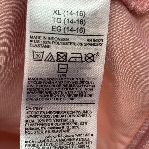 Old Navy XL Pink Velvet Tiered Babydoll Dress - Picture 3 of 6